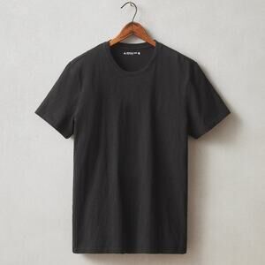 NWOT American Giant Premium Slub Short Sleeve Crew Tee Men's Small Black